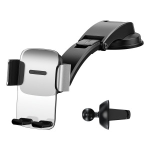Suport Auto Telefon Universal - Baseus Gravity Grip (SUYK000012) - Silver - Img 1