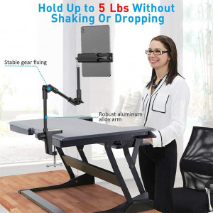 Suport Birou Multifunctional - Techsuit Adjustable Arm Mount (GT4) - Black - Img 4