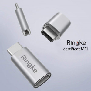 Adaptor Lightning la Type-C Fast Charge (set 2) - Ringke Premium - Gray - Img 4