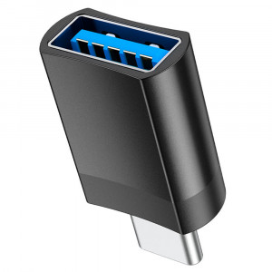 Adaptor OTG Type-C la USB-A 2A - Hoco (UA17) - Black - Img 4