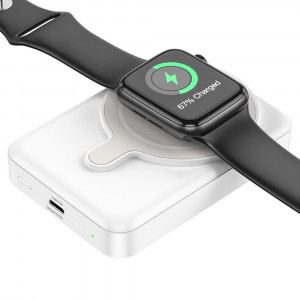 Baterie Externa pentru Telefon, iWatch si Casti, cu Incarcare Wireless - Hoco Expressar (Q11) - Black - Img 3