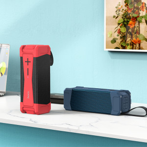 Boxa Wireless Bluetooth 5.0, FM, Card TF, U Disk, AUX, TWS, 20W, 4000mAh - Hoco Magic (HC6) - Navy Blue - Img 3