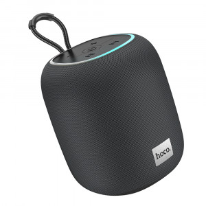 Boxa Wireless BT 5.2, FM, Card TF, USB, AUX, TWS, Lumini RGB - Hoco (HC14) - Linen Grey - Img 1