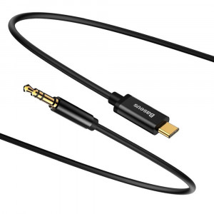 Cablu Audio Adaptor Type-C la Jack 3.5mm, 1.2m - Baseus M01 (CAM01-01) - Black - Img 2
