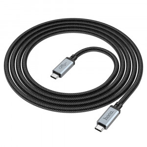 Cablu de Date Type-C la Type-C 100W, 5A, 4K@60Hz, 2m - Hoco (US05) - Black - Img 4