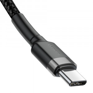 Cablu de Date Type-C la Type-C 480Mbps, PD2.0, 60W, 3A, 1m - Baseus Cafule (CATKLF-GG1) - Black - Img 4