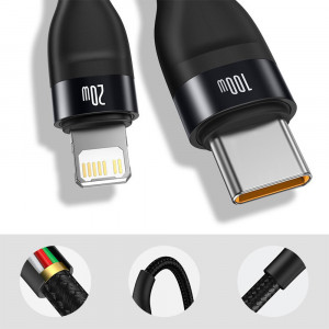 Cablu de Date Type-C la Type-C, Lightning 100W, 1.2m - Baseus Flash Series (CA1T2-F01) - Black - Img 3