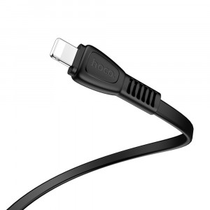 Cablu de Date USB-A la Lightning 12W, 2.4A, 1m - Hoco Noah (X40) - Black - Img 2
