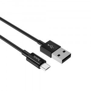 Cablu de Date USB la Micro-USB 15W, 3A, 1m - Hoco Skilled (X23) - Black - Img 4