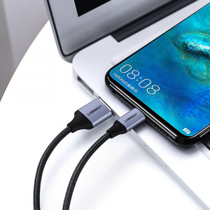 Cablu de Date USB la Micro-USB QC 2.0, 2A, 1.5m - Ugreen (60147) - Black - Img 2