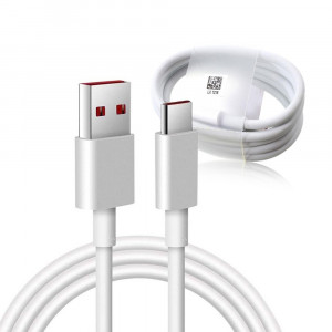 Cablu de Date USB la Type-C Super Fast Charging 8A, 1m - Huawei (LX1218) - White (Bulk Packing) - Img 3