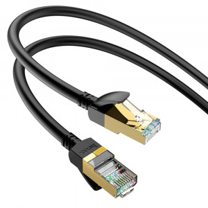 Cablu de Internet RJ45 la RJ45 1Gbps, 3m - Hoco Level (US02) - Black - Img 3