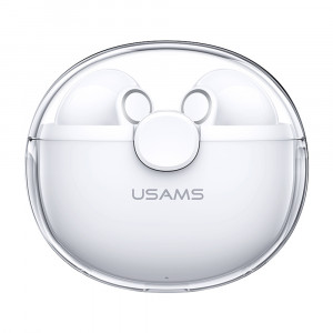 Casti Bluetooth Wireless Stereo - USAMS BU12 Series Dual-Channel (BHUBU01) - White - Img 1