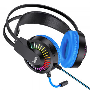 Casti Gaming cu Microfon - Hoco Joyful (W105) - Blue - Img 2