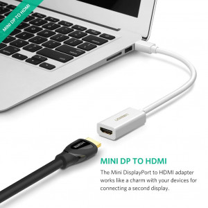 Convertor Mini DP la HDMI 1060P@60Hz, 25cm - Ugreen (10461) - Black - Img 2