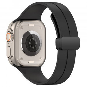Curea pentru Apple Watch 1/2/3/4/5/6/7/8/SE/SE 2 (38/40/41mm) - Techsuit Watchband (W011) - Black - Img 1