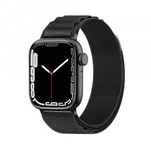 Curea pentru Apple Watch 1 / 2 / 3 / 4 / 5 / 6 / 7 / 8 / SE / Ultra (42 / 44 / 45 / 49 mm) - Techsuit Watchband (W037) - Black - Img 1