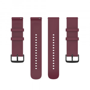 Curea pentru Samsung Galaxy Watch 4, Galaxy Watch Active (40 / 44 mm), Huawei Watch GT / GT 2 / GT 3 (42 mm) - Techsuit Watchband 20mm (W001) - Dark Red - Img 3