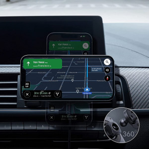 ESR - Car Holder with Wireless Charging HaloLock - with CryoBoost, MagSafe Compatible, for Air Vent - Frosted Onyx - Img 4