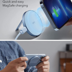 ESR - Wireless Charger HaloLock - MagSafe Compatible, with Kickstand - Sierra Blue - Img 4