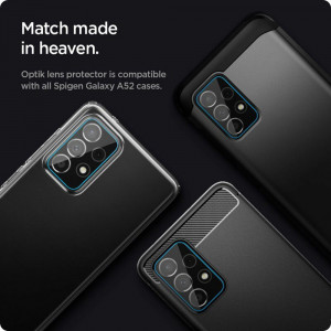 Folie Camera pentru Samsung Galaxy A52 4G / A52 5G / A52s 5G - Techsuit Full Camera Glass - Black - Img 3