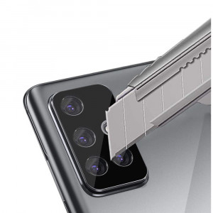 Folie Camera pentru Samsung Galaxy A71 4G - Mocolo Silk HD PRO Camera Glass - Black - Img 4