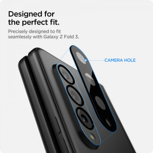 Folie Camera telefon Samsung Galaxy Z Fold3 5G (set 2) - Spigen Optik.tR - Black - Img 2