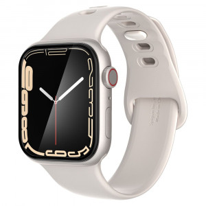 Folie pentru Apple Watch 7 / 8 41mm (set 2) - Spigen ProFlex EZ Fit - Black - Img 2