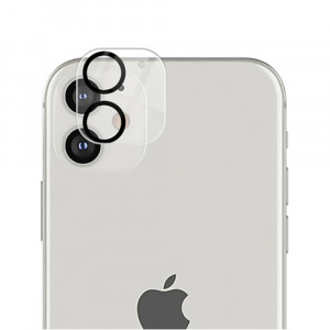 Folie protectie telefon iPhone 11 / 12 mini - Lito S+ Camera Glass Protector - Black/Transparent - Img 1