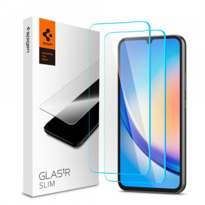 Folie protectie telefon Samsung Galaxy A34 5G (set 2) - Spigen Glas.tR Slim - Clear - Img 1