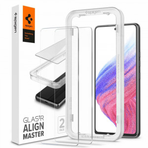 Folie protectie telefon Samsung Galaxy A53 5G (set 2) - Spigen Glass.TR Align Master - Clear - Img 1