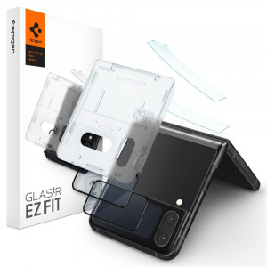 Folie protectie telefon Samsung Galaxy Z Flip4 (set 2) - Spigen Glas.TR EZ FIT - Clear