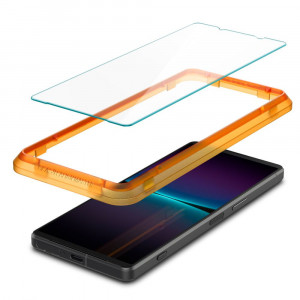 Folie protectie telefon Sony Xperia 1 IV (set 2) - Spigen Glass.TR Align Master - Clear - Img 2