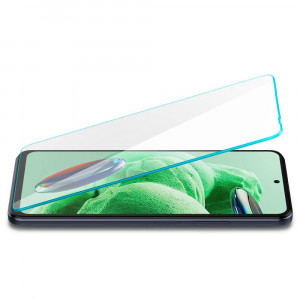 Folie protectie telefon Xiaomi Redmi Note 12 4G / Note 12 5G / Poco X5 (set 2) - Spigen Glas.tR Slim - Clear - Img 4