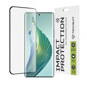 Folie telefon Honor Magic5 Lite - Techsuit 111D Full Cover / Full Glue Glass / 3D Curved Screen - Black - Img 1