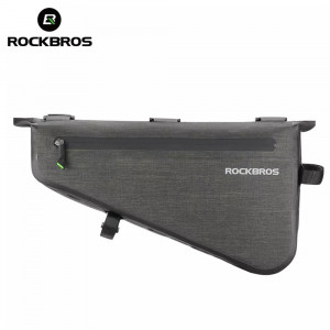 Geanta pentru Bicicleta 8l, 40x23x6cm - RockBros Front Frame (AS-017-1) - Black - Img 3