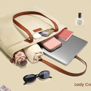 Geanta pentru Laptop 14 inch Rezistenta la Picaturile de Apa - Tomtoc Tote Bag (T23M1Y1) - Khaki - Img 4