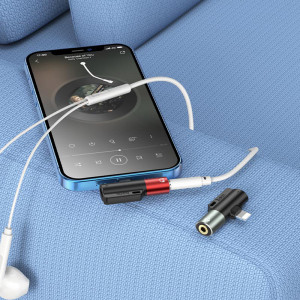 Hoco - Audio Adapter (LS32) - Lightning to Jack 3.5mm, Lightning, 2A - Metal Gray - Img 4