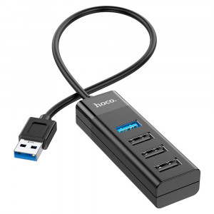 Hoco - Docking Station Easy Mix 4in1 (HB25) - USB to USB 3.0, 3x USB 2.0 - Black - Img 2