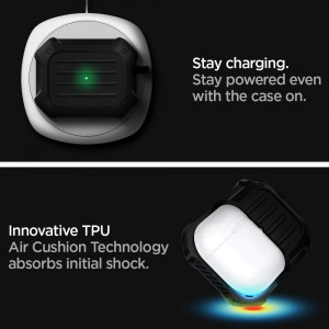Husa pentru AirPods Pro - Spigen Tough Armor - Black - Img 3