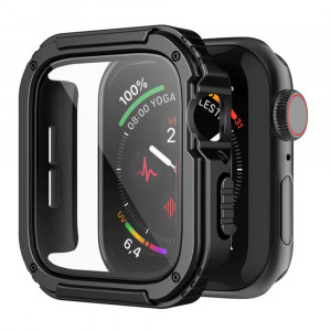 Husa pentru Apple Watch 7 / 8 (41mm) + Folie - Lito Watch Armor 360 - Black - Img 1