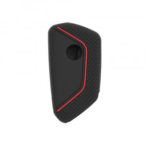 Husa pentru cheie VW Golf MK4-MK8, ID3, ID4/Skoda Octavia 4 MK4/Audi A8/Seat Ateca, Tarraco, Cupra Leon, Formentor - Techsuit Car Key Case (2001.27) - Black - Img 4