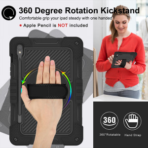 Husa tableta Samsung Galaxy Tab S9 / S9 FE - Techsuit StripeShell 360 - Black - Img 3