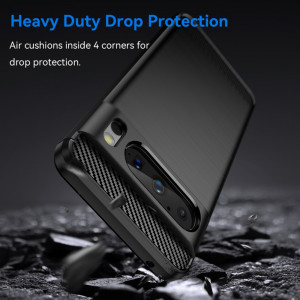 Husa telefon Google Pixel 8 Pro - Techsuit Carbon Silicone - Black - Img 3