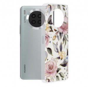 Husa telefon Huawei nova 8i / Honor 50 Lite - Techsuit Marble Series - Chloe White - Img 1