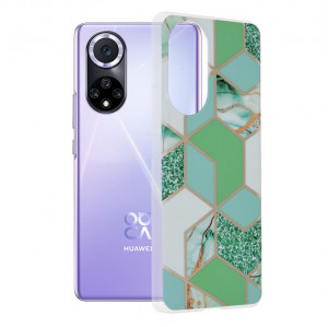 Husa telefon Huawei nova 9 / Honor 50 - Techsuit Marble Series - Green Hex - Img 1