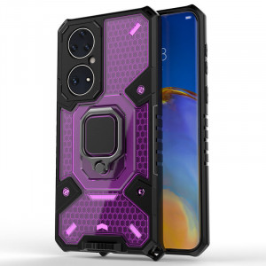 Husa telefon Huawei P50 - Techsuit Honeycomb Armor - Rose-Violet - Img 1