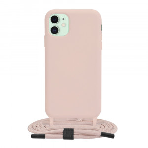 Husa telefon iPhone 11 - Techsuit Crossbody Lanyard - Pink - Img 1