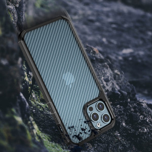 Husa telefon iPhone 12 / 12 Pro - Techsuit Carbon Fuse - Black - Img 4