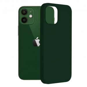 Husa telefon iPhone 12 / 12 Pro - Techsuit Soft Edge Silicone - Dark Green - Img 1